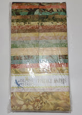 Batik Cotton 2.5" Strip Pack 40 Pieces 20 Designs