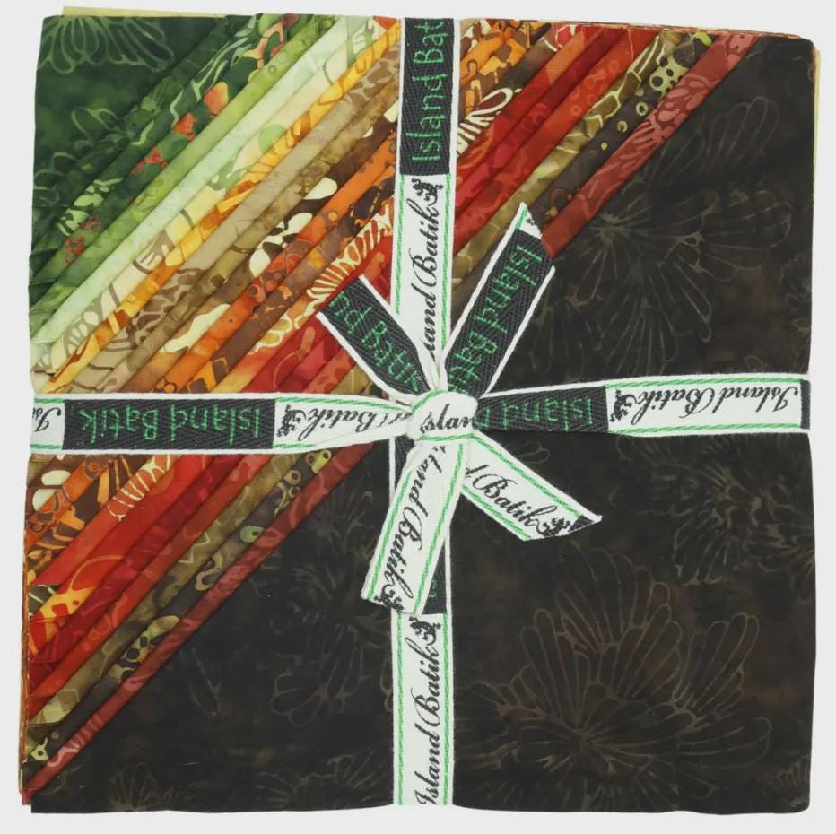 Layer Cake Forest Flora Stack 10" Squares Island Batik