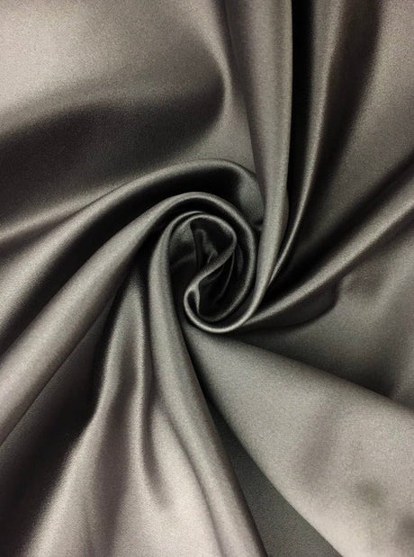 Dark Grey Duchesse Satin