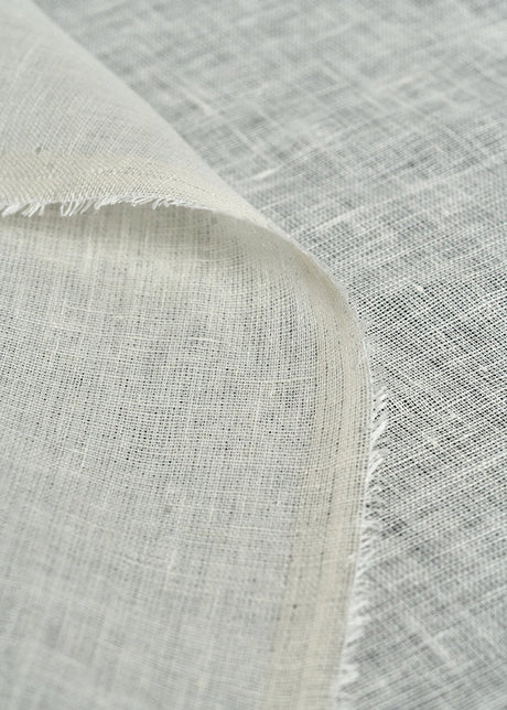 1 Yard Ivory Pure Linen Gauze Fabric Softened Lightweight 56 Inches Wide for Apparel and Draping