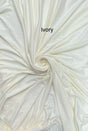 Stretch Lining Polyester Fabric - Ivory, Matte Soft, 60" Width (1 Yard)