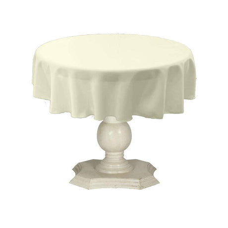 Tablecloth Dull Bridal Satin Fabric - Solid Color, 45" Round (1 Piece)