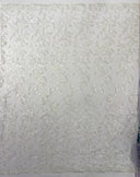 Butterfly Corded Lace Fabric - Butterfly Embroidery, Metallic Sequins, 54" Width (1 Yard)