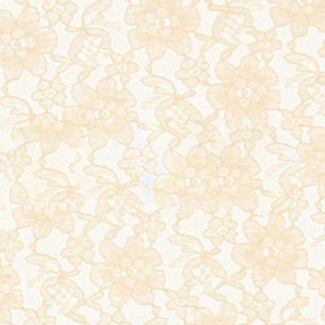 Ivory Raschel Lace Polyester Fabric - French Floral, Ivory, 60" Width