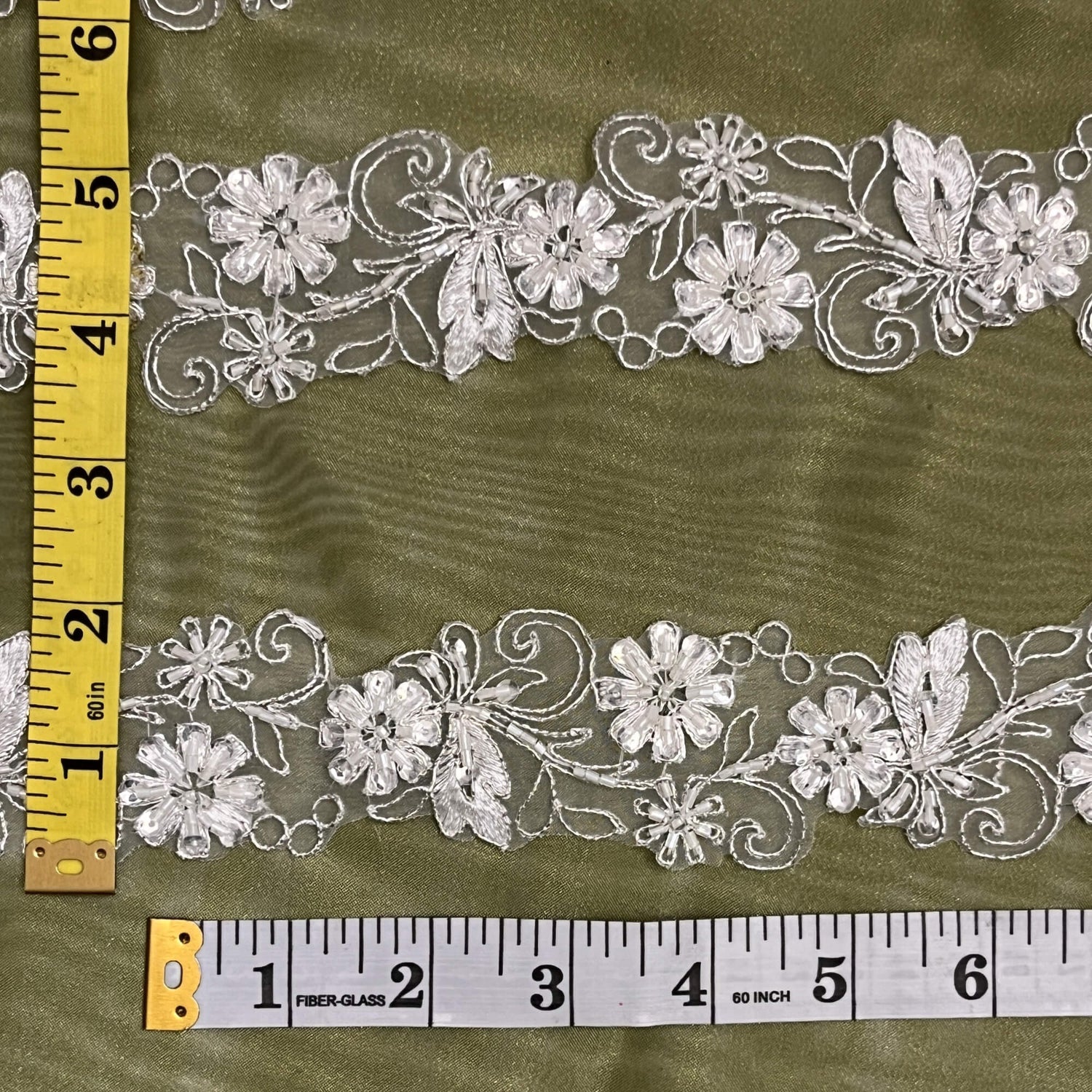 Beaded Corded Lace Trim