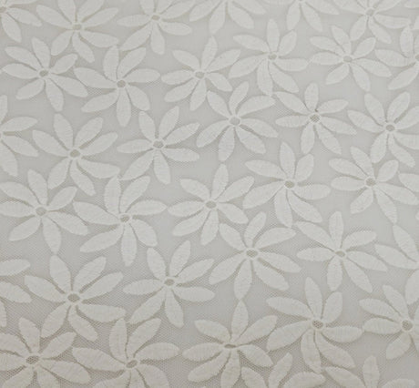 Floral Lace Ivory Cotton Nylon