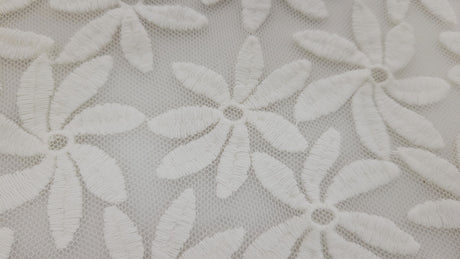 Floral Lace Ivory Cotton Nylon