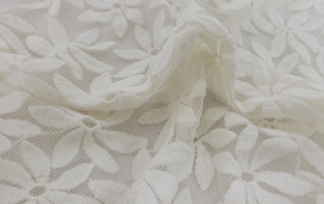 Floral Lace Ivory Cotton Nylon