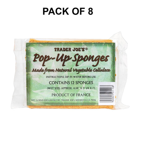 Trader Joe’s Pop-Up Sponges | made from Natural Vegetable Cellulose | 1 Each