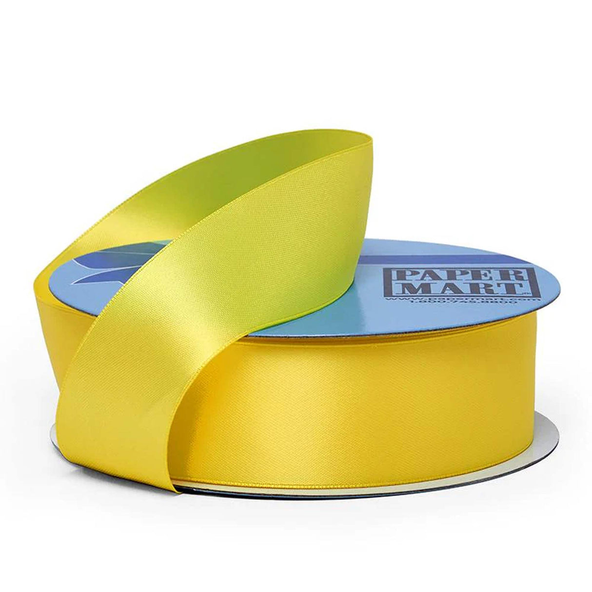 Shiny Solid Satin Ribbon – Top-Quality Fabric 1/4 '' X 100 yd Single Faced 1 / roll Dandelion