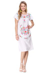 Unik Embroidered Traditional Mexican Dress Cotton Fabric - Detailed Embroidery, Multiple Colors, S-M-L-XL-2XL-3XL (1 Piece)