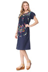 Unik Embroidered Traditional Mexican Dress Cotton Fabric - Detailed Embroidery, Multiple Colors, S-M-L-XL-2XL-3XL (1 Piece)