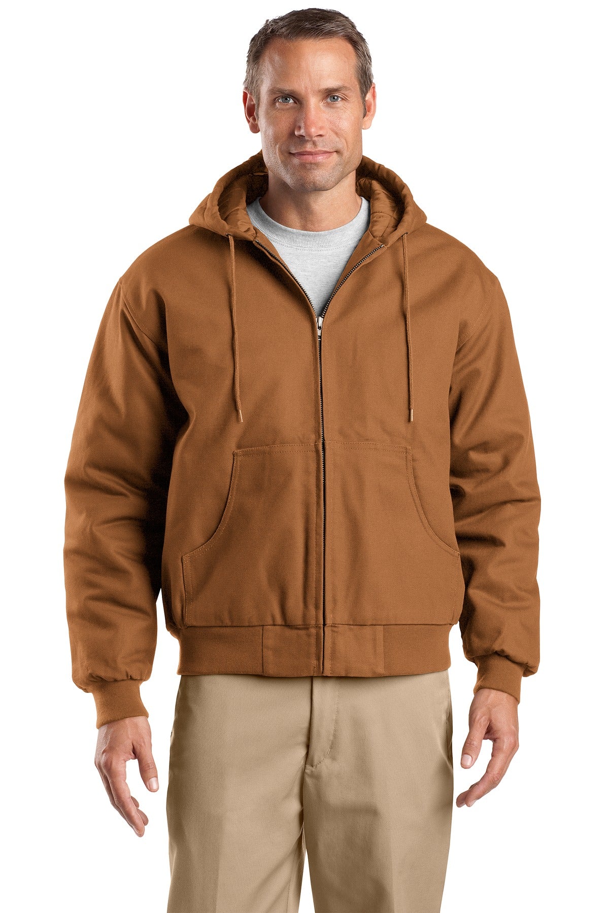 CornerStone® Tall Duck Cloth Hooded Work Jacket.