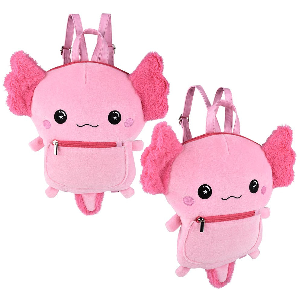 Axolotl Plush Mini Backpack 11.5"x14"
