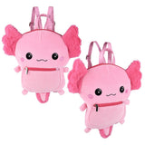 Axolotl Plush Mini Backpack 11.5"x14"