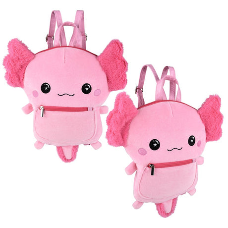 Axolotl Plush Mini Backpack 11.5"x14"