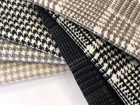 Jace Houndstooth Square Chenille Fabric - Two Toned Houndstooth, 57" Width (1 Yard)