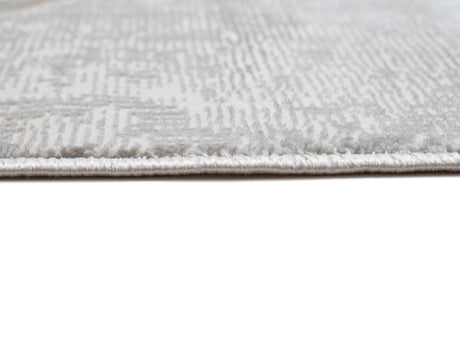 Jade 41 Brown Cream Polyester Viscose Fabric - Brown/Cream, Machine Loom, Made In Turkey, 7' 8" X 10' 5" (1 Piece)