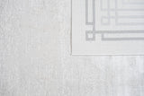 Jade 42 Polyester Shiny Viscose Area Rug - Ivory, D.Grey/Cream, 9' 8" X 13' (1 Unit)