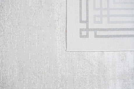 Jade 42 Polyester Shiny Viscose Area Rug - Ivory, D.Grey/Cream, 9' 8" X 13' (1 Unit)
