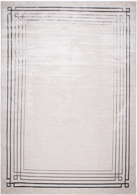 Jade 42 Polyester Shiny Viscose Area Rug - Ivory, D.Grey/Cream, 9' 8" X 13' (1 Unit)