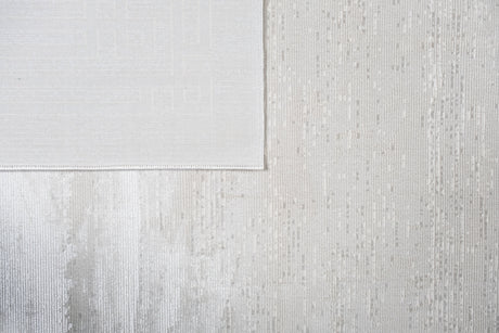 Jade 42 Polyester Shiny Viscose Area Rug - Ivory, D.Grey/Cream, 9' 8" X 13' (1 Unit)