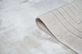 Jade 42 Polyester Shiny Viscose Area Rug - Ivory, D.Grey/Cream, 9' 8" X 13' (1 Unit)