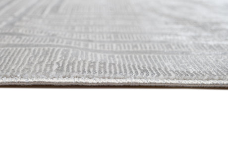 Jade 42 Polyester Shiny Viscose Area Rug - Ivory, D.Grey/Cream, 9' 8" X 13' (1 Unit)