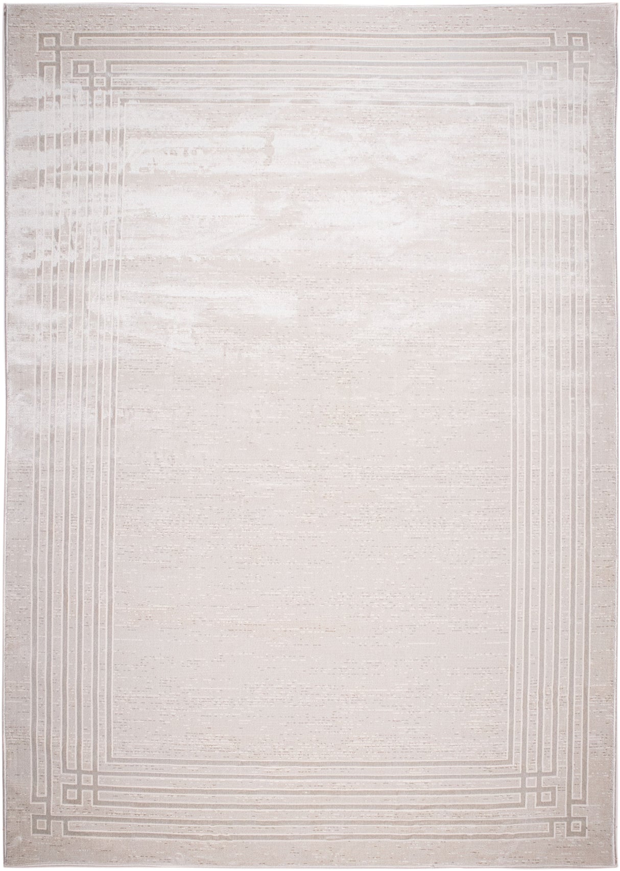 Jade 42 Polyester Shiny Viscose Area Rug - Ivory, D.Grey/Cream, 9' 8" X 13' (1 Unit)