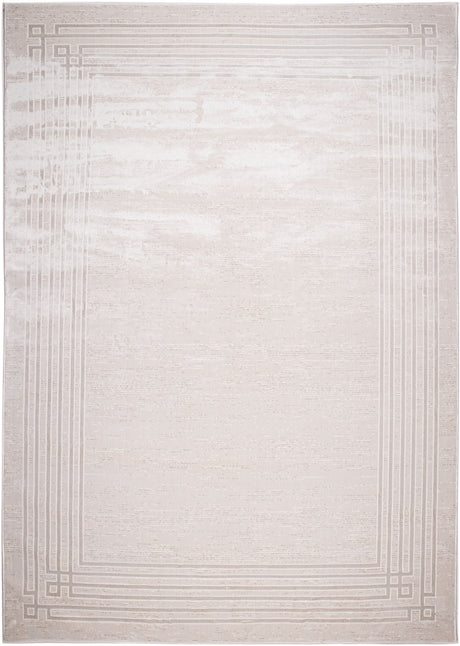Jade 42 Polyester Shiny Viscose Area Rug - Ivory, D.Grey/Cream, 9' 8" X 13' (1 Unit)