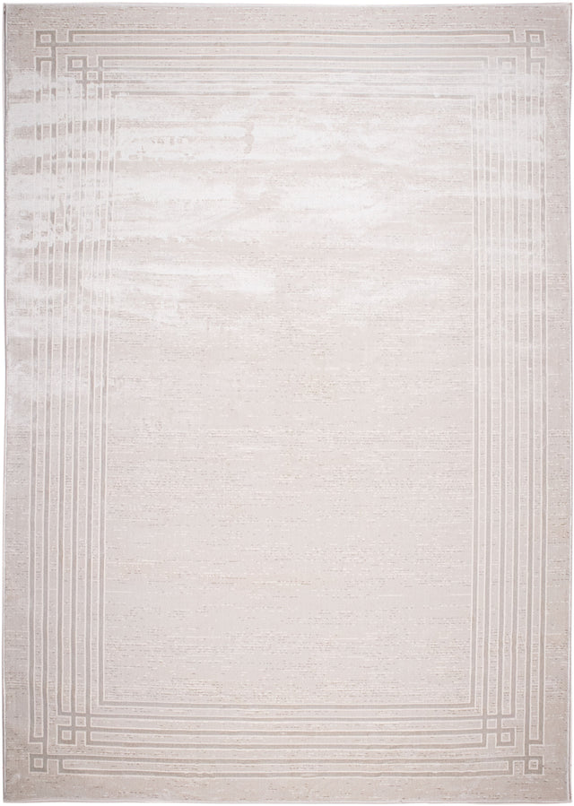 Jade 42 Polyester Shiny Viscose Area Rug - Ivory, D.Grey/Cream, 9' 8" X 13' (1 Unit)