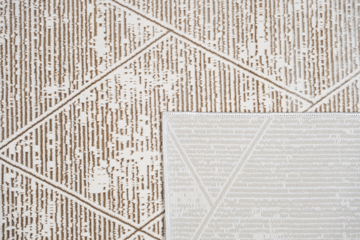 Jade 44 Beige Area Rug - Beige, 100% Polyester/Shiny Viscose, 7' 8" X 10' 5" (1 Piece)