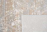 Jade 44 Beige Area Rug - Beige, 100% Polyester/Shiny Viscose, 7' 8" X 10' 5" (1 Piece)