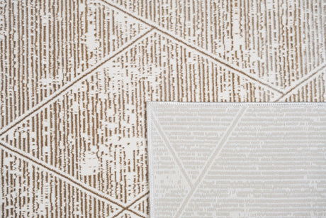 Jade 44 Beige Area Rug - Beige, 100% Polyester/Shiny Viscose, 7' 8" X 10' 5" (1 Piece)