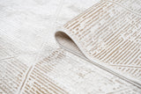 Jade 44 Beige Area Rug - Beige, 100% Polyester/Shiny Viscose, 7' 8" X 10' 5" (1 Piece)