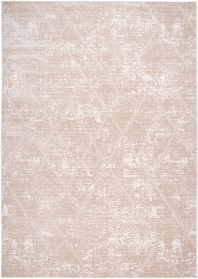 Jade 44 Beige Area Rug - Beige, 100% Polyester/Shiny Viscose, 7' 8" X 10' 5" (1 Piece)