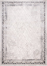 Jade 45 Area Rug - Dark Grey/Cream, 9' 8" X 13' (1 Piece)