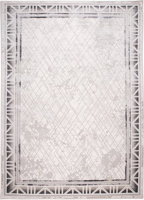 Jade 45 Area Rug - Dark Grey/Cream, 9' 8" X 13' (1 Piece)