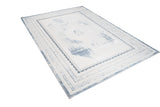 Jade 48 Blue Polyester Viscose Area Rug - Blue, Machine Loom, 7' 8" X 10' 5" (1 Rug)