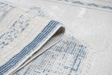 Jade 48 Blue Polyester Viscose Area Rug - Blue, Machine Loom, 7' 8" X 10' 5" (1 Rug)