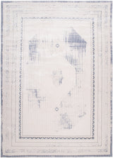Jade 48 Blue Polyester Viscose Area Rug - Blue, Machine Loom, 7' 8" X 10' 5" (1 Rug)