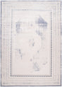 Jade 48 Blue Polyester Viscose Area Rug - Blue, Machine Loom, 7' 8" X 10' 5" (1 Rug)