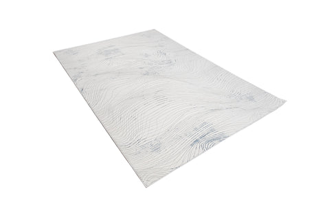 Jade 49 Blue/Cream Polyester Viscose Area Rug - Blue/Cream, 9' 8" X 13' (1 Piece)