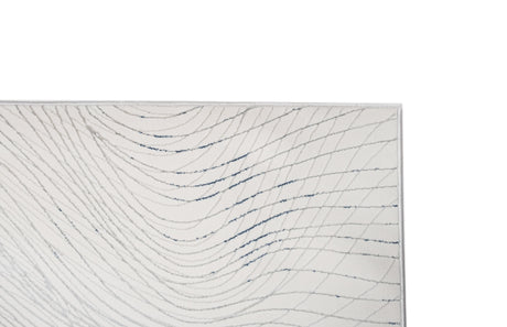 Jade 49 Blue/Cream Polyester Viscose Area Rug - Blue/Cream, 9' 8" X 13' (1 Piece)