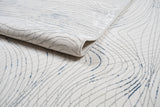 Jade 49 Blue/Cream Polyester Viscose Area Rug - Blue/Cream, 9' 8" X 13' (1 Piece)