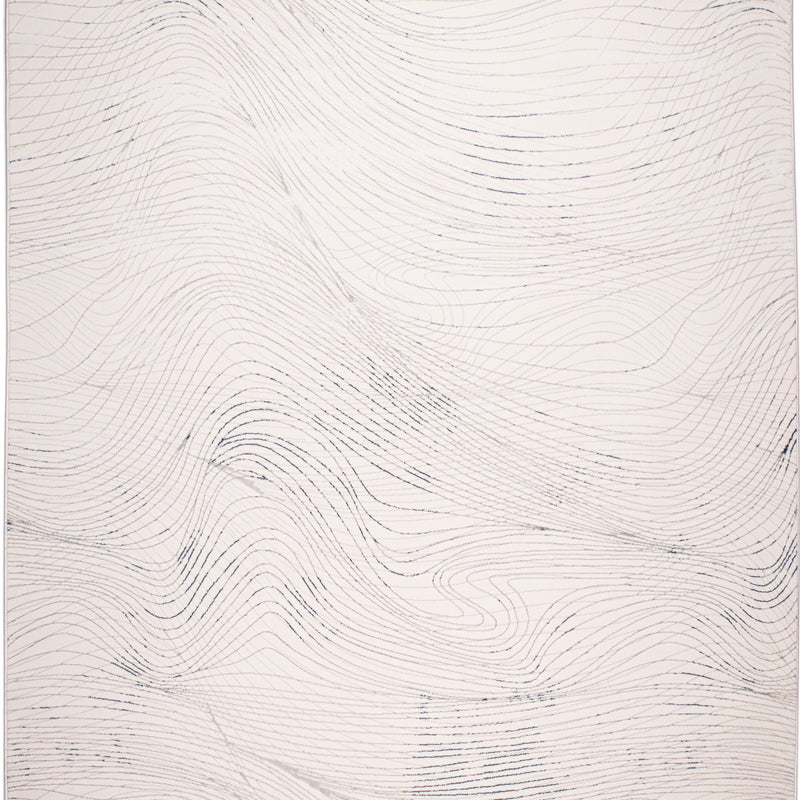 Jade 49 Blue/Cream Polyester Viscose Area Rug - Blue/Cream, 9' 8" X 13' (1 Piece)