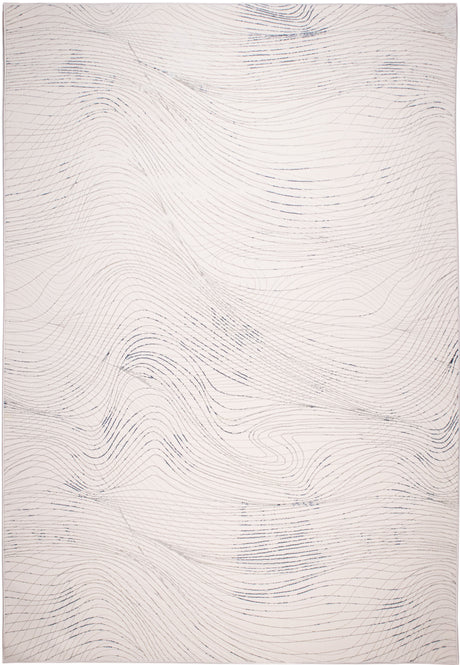 Jade 49 Blue/Cream Polyester Viscose Area Rug - Blue/Cream, 9' 8" X 13' (1 Piece)
