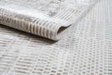 Jade 50 Brown/Cream Area Rug - Brown/Cream, 100% Polyester/Shiny Viscose, Machine Loom, Made In Turkey (9' 8" X 13')