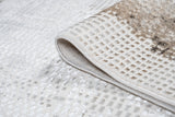 Jade 50 Brown/Cream Area Rug - Brown/Cream, 100% Polyester/Shiny Viscose, Machine Loom, Made In Turkey (9' 8" X 13')