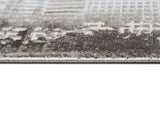 Jade 50 Brown/Cream Area Rug - Brown/Cream, 100% Polyester/Shiny Viscose, Machine Loom, Made In Turkey (9' 8" X 13')